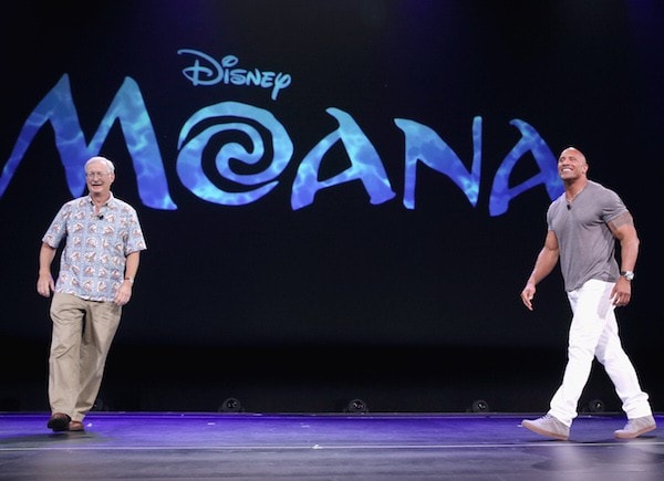 The Rock on stage at #D23Expo for #Moana