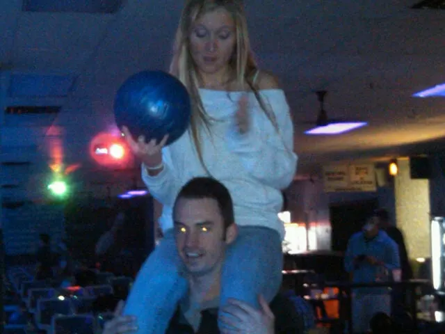 blue bowling ball