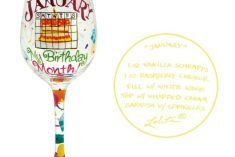 Designs by Lolita Love My Birthday Month Wine Glass