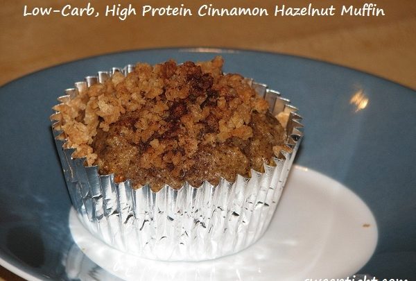 Low carb high protein cinnamon hazelnut muffin