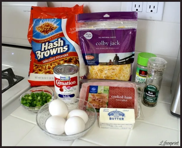 Ingredients for Breakfast casserole