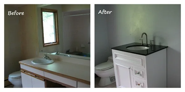 before and after bathroom