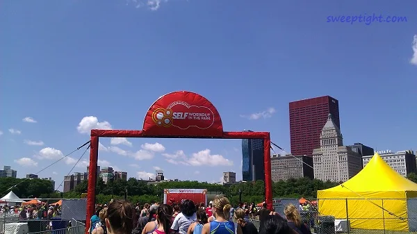 entrance to workout in the park Chicago