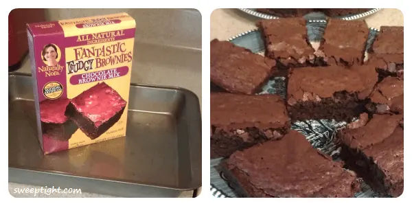 All natural box mix brownies.