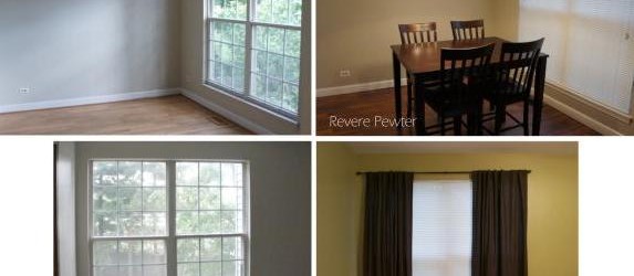 Before and after painting pictures. 