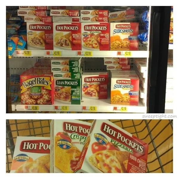 Hot Pockets in Wal-Mart freezer section