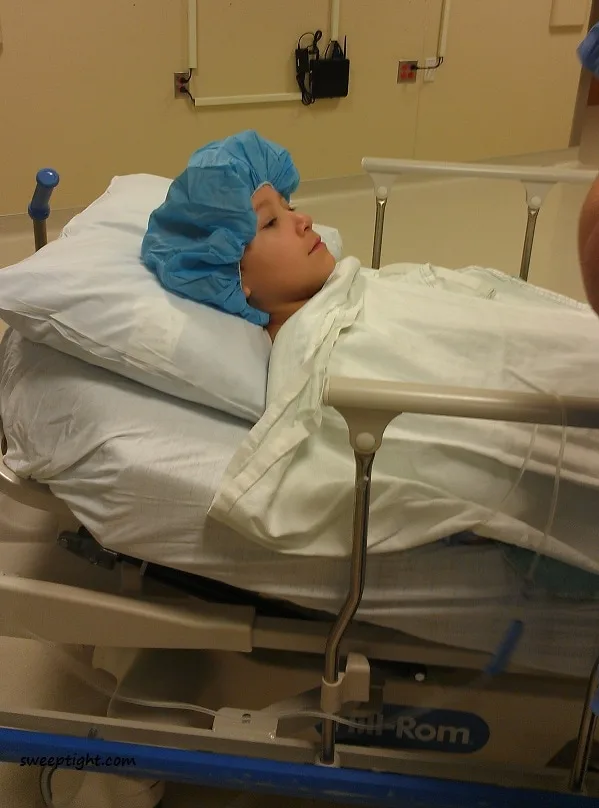 Going in for surgery like a champ