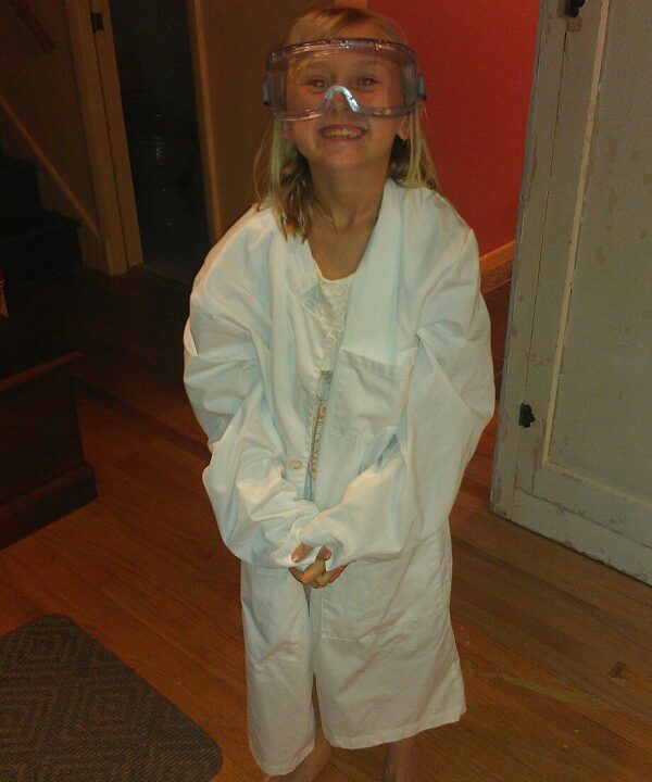 adorable school scientist