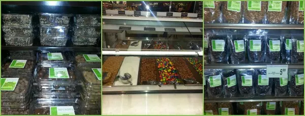 Nuts and trail mix bar at Mariano's. 