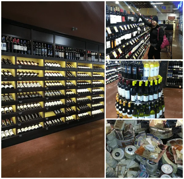 Giant wine section at Mariano's. 