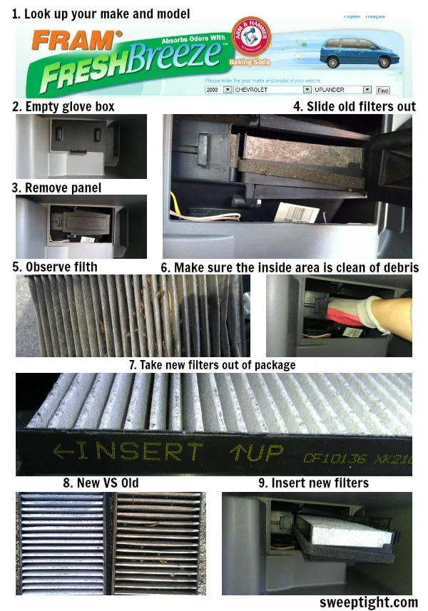 DIY FRAM Cabin Air Filters