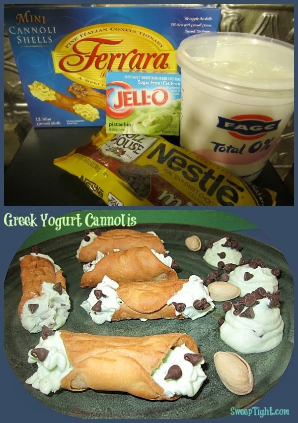 Greek Yogurt and Pudding Cannoli Recipe