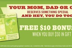 bonus gift card at applebees