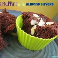 Nutella Muffins with Almond Slivers