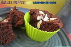 Nutella Muffins with Almond Slivers