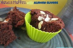 Nutella Muffins with Greek Yogurt and Almonds