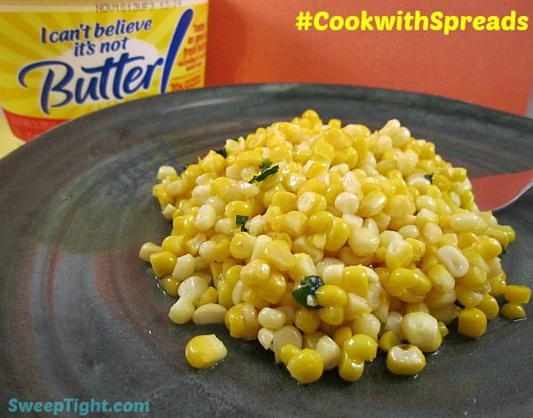 Basil Corn Recipe Using I Can’t Believe It’s Not Butter