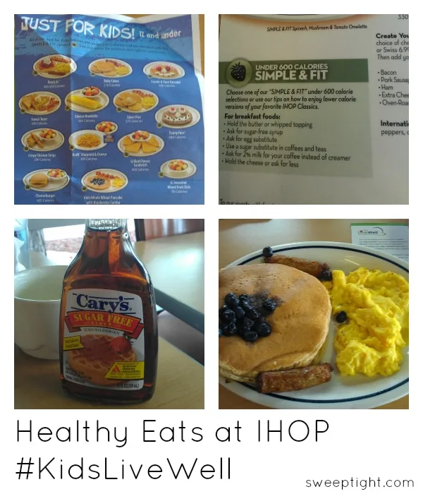 kids eat healthy options at IHOP