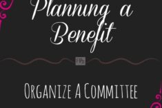 Planning a Benefit - Organize a Committee