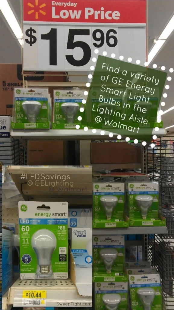 Light bulbs at Walmart. 