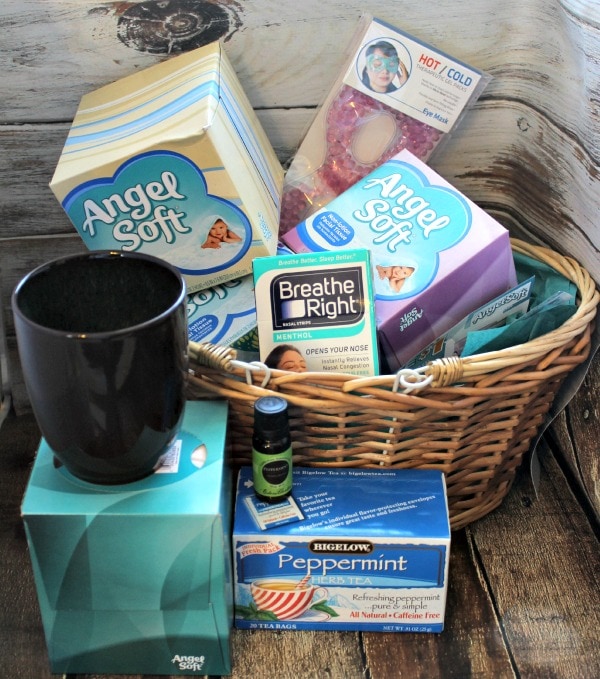 Gift basket filled with Angel Soft products. 