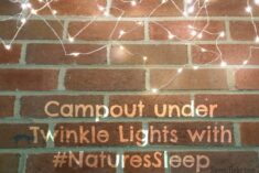 Backyard Campout with #NaturesSleep and Twinkle Lights