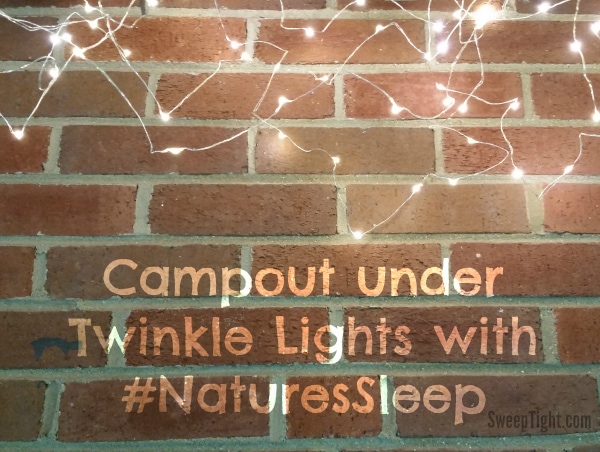 Backyard Campout with #NaturesSleep and Twinkle Lights