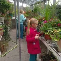 family fun in the greenhouse