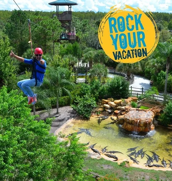 Zipline through Gatorland! #RockYourVacation