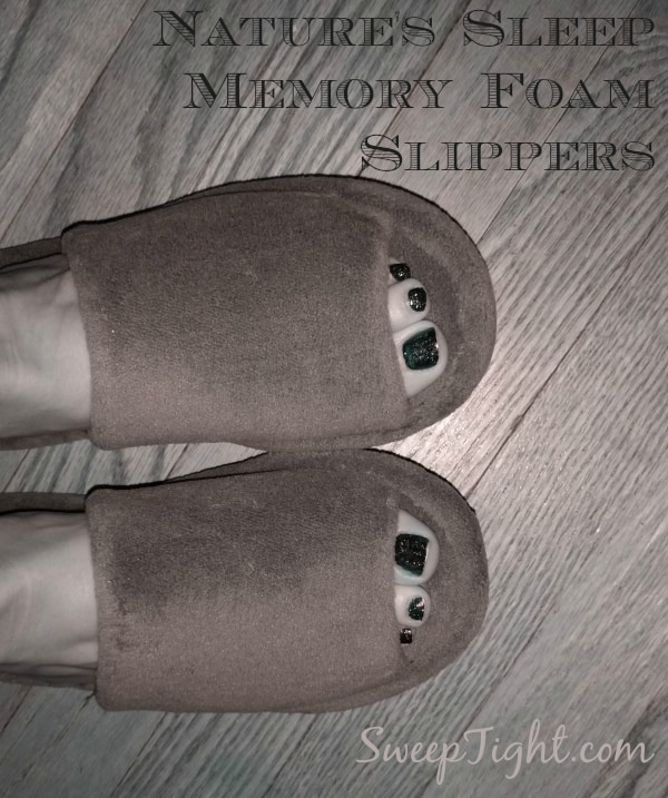 Nature's Sleep memory foam slippers.