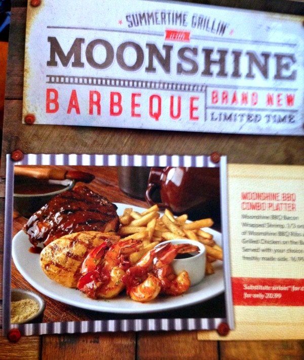 Moonshine BBQ at Outback Steakhouse #MoonshineBBQ