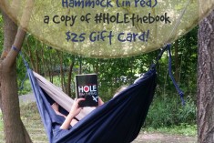 Win #HOLEtheBook a hammock and a gift card!