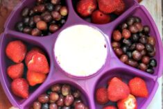 Cake Batter Fruit Dip in my New Tupperware Serving Center Set