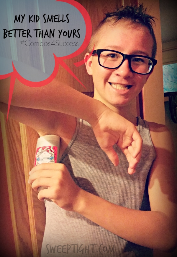 My son smells amazing thanks to Old Spice #Combos4Success (sponsored)