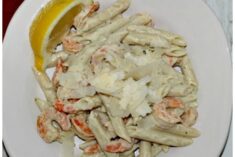 Pasta with Lemon-Basil Pesto Recipe #PastaFits #MC #sponsored