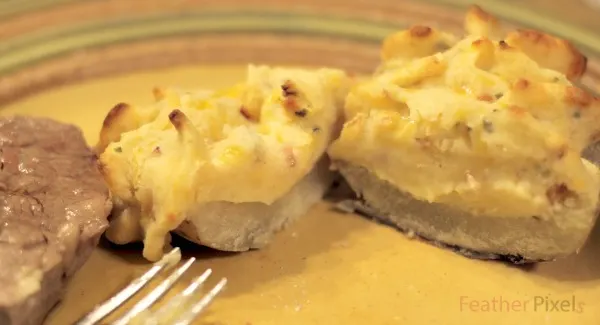 Loaded stuffed potatoes from Omaha Steaks.