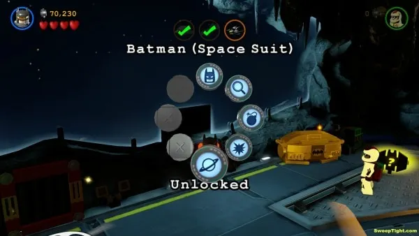 Batman suit in the game. 