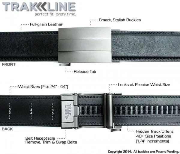 No More Belt Holes with Trakline Belt for Men