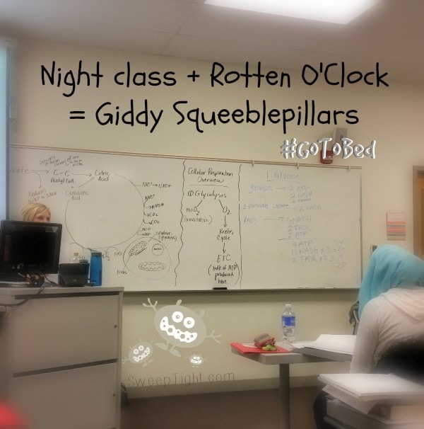 Night classes make me loopy. I need to #GoToBed #spon 