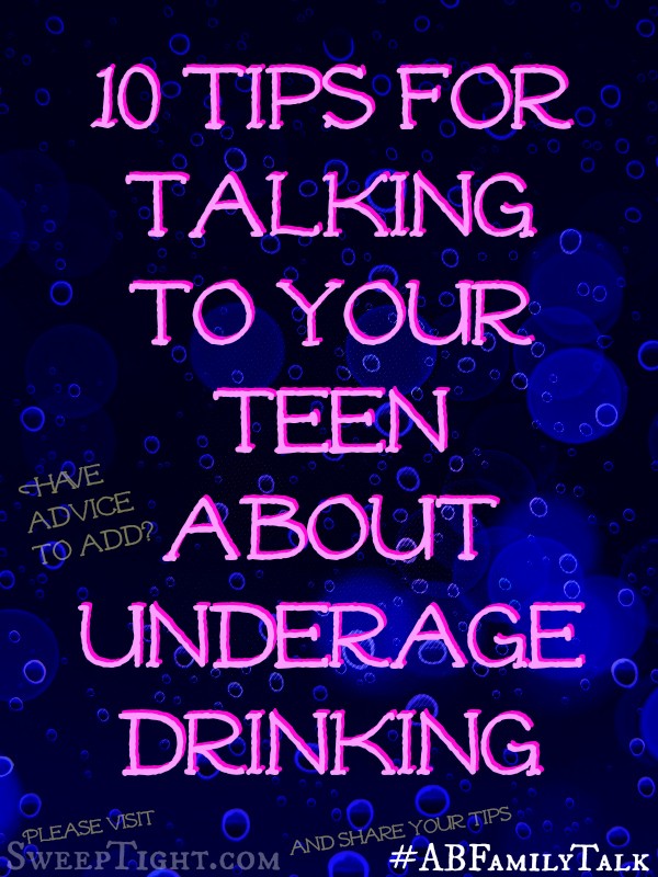 Awesome tips for talking to your teen about underage drinking #ABFamilyTalk #IC #spon