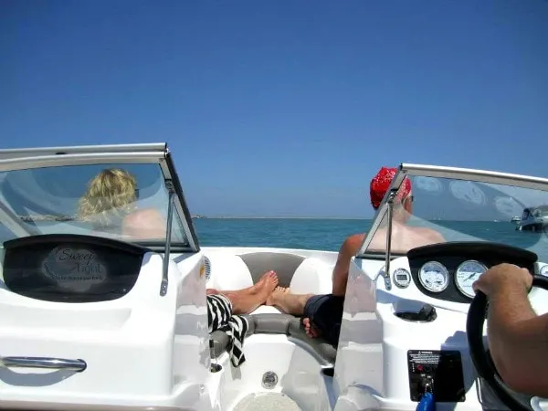 Relaxing on Lake Michigan