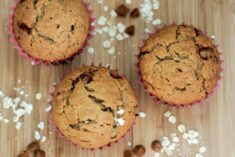 Peanut Butter Banana Muffins Recipe with Cinnamon Chips