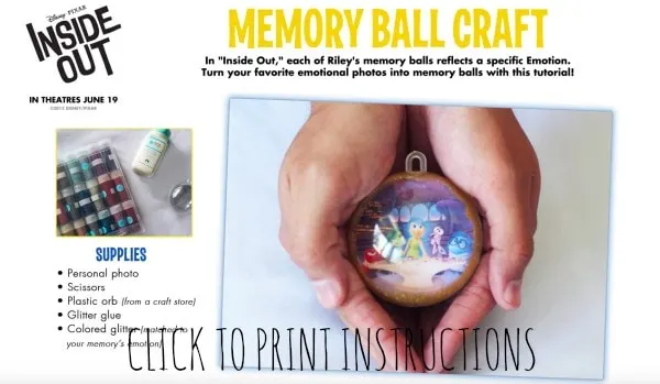 Inside Out Memory Ball Craft to print. 