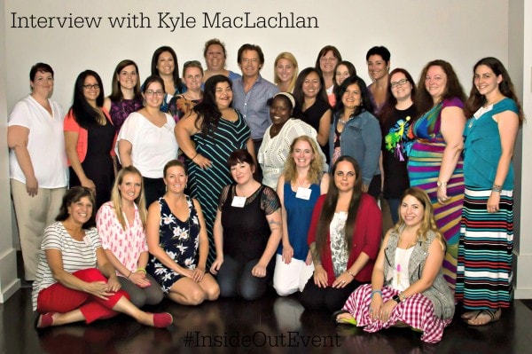 Group of bloggers with Kyle MacLachlan. 