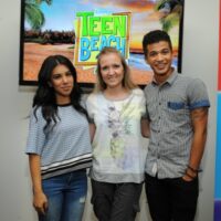 #TeenBeach2 stars Chrissie Fit and Jordan Fisher with Shelley from SweepTight.com #TeenBeach2Event