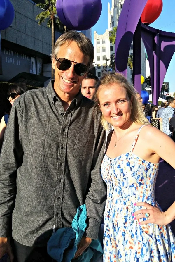 Tony Hawk and Shelley from SweepTight.com at the Inside Out Movie premiere #InsideOutEvent