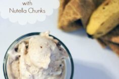Banana Ice Cream Recipe with Nutella Chunks