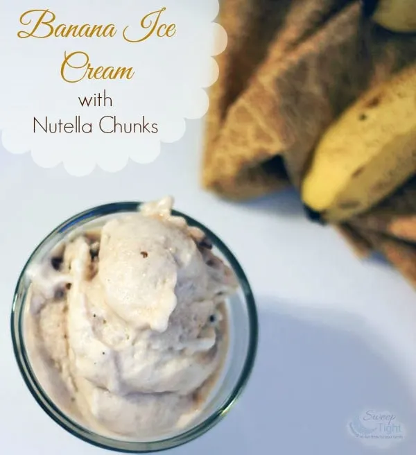 Banana Ice Cream Recipe with Nutella Chunks