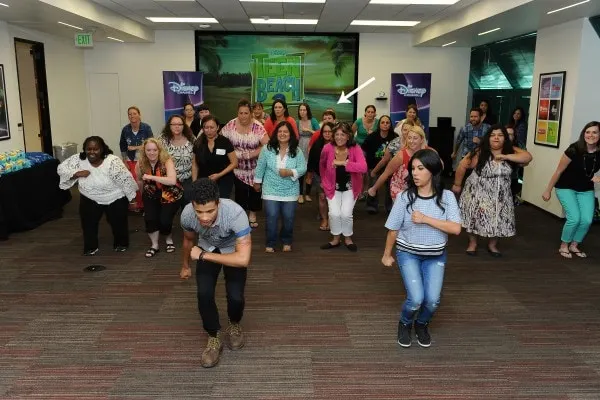 Teen Beach 2 stars Chrissie Fit and Jordan Fisher teach us how to dance.