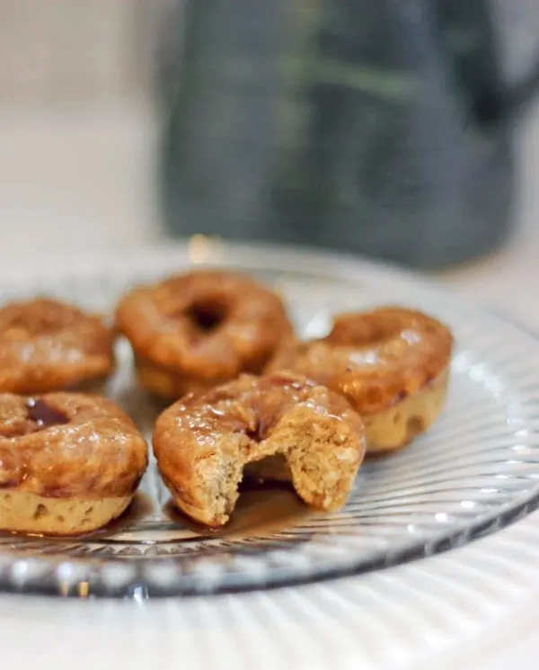 Donut Recipe - Baked Mini Coffee Doughnuts with Cocoa Glaze
